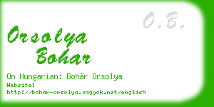 orsolya bohar business card