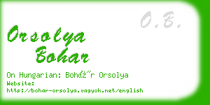 orsolya bohar business card
